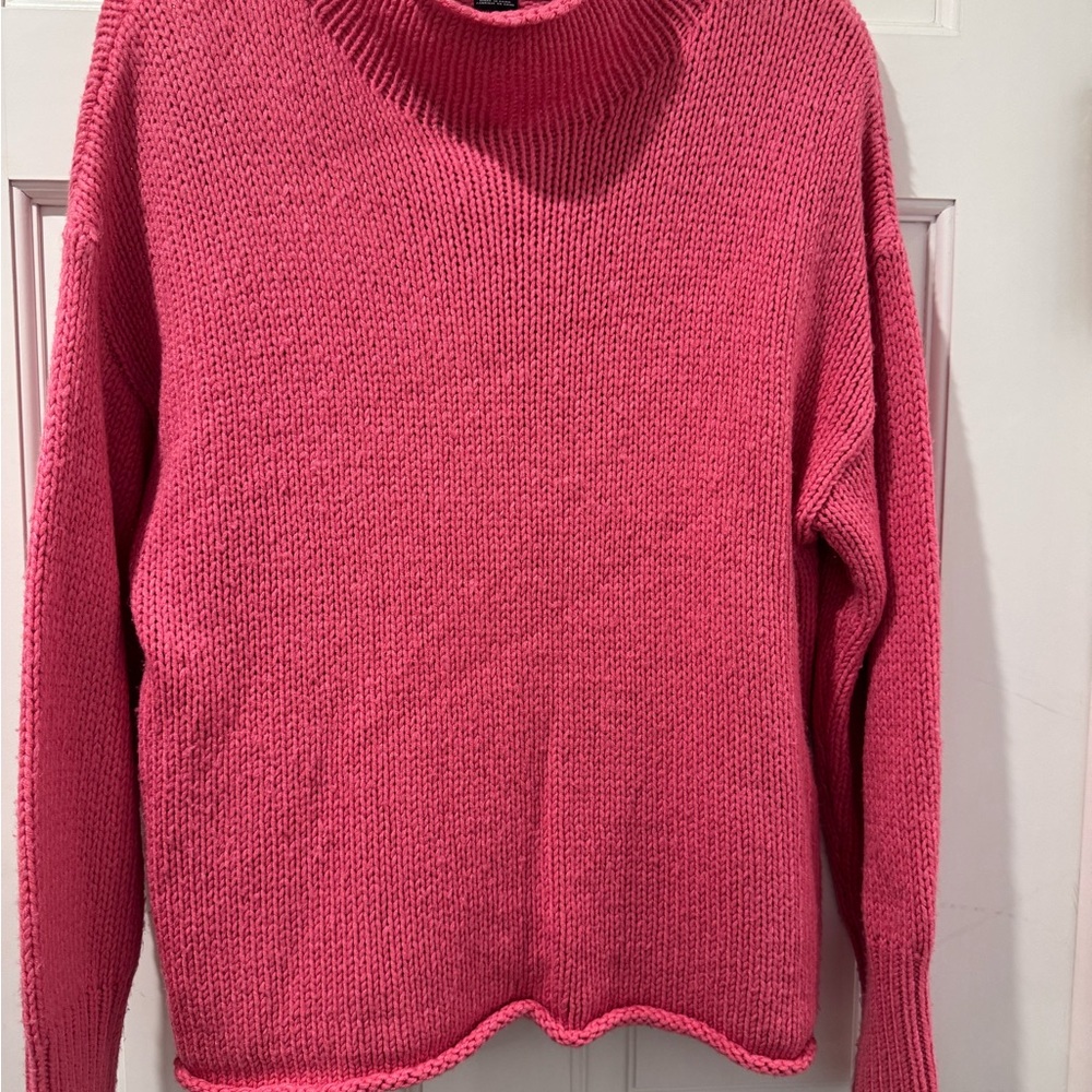 Sanctuary Pink Cowl Turtleneck Sweater Cozy Knit